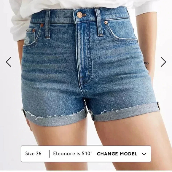 Madewell High-Rise Denim Shorts Malden Wash - Picture 1 of 10